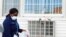 Home care nurse Flora Ajayi departs a home after visiting a client during the ongoing coronavirus disease (COVID-19) outbreak, in the Queens borough of New York City, April 22, 2020. 