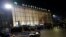 A police car is seen on the empty square in front of the main railways station following New Year celebrations in Cologne, Germany, Jan. 1, 2017.
