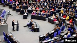 German lower house of parliament session in Berlin