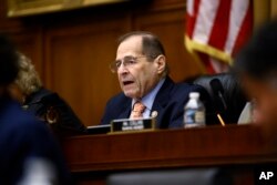 FILE - House Judiciary Committee Chairman Jerrold Nadler, a Democrat, speaks during a hearing on Capitol Hill in Washington, May 21, 2019.