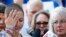 Marjory Stoneman Douglas High School student Emma Gonzalez reacts during her speech at a rally for gun control at the U.S. Courthouse in Fort Lauderdale, Fla., Feb. 17, 2018.