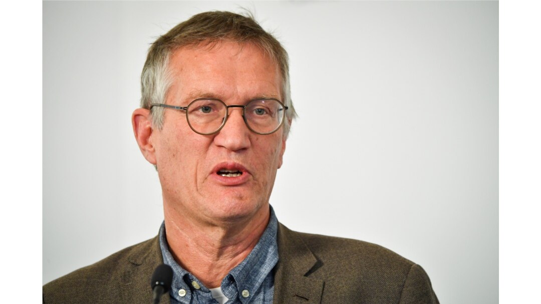 State epidemiologist Anders Tegnell of the Public Health Agency of Sweden speaks during a news conference on a daily update on the coronavirus disease (COVID-19) situation, in Stockholm, Sweden, May 15, 2020.