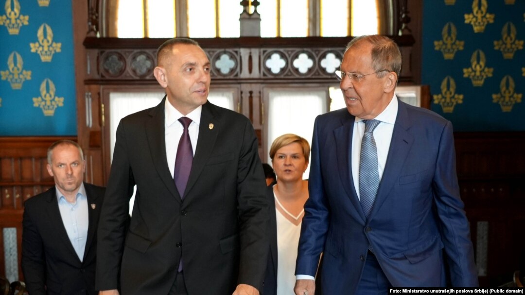 Aleksandar Vulin sa ruskim šefom diplomatije Sergejem Lavrovim u Moskvi, avgust 2022. godine