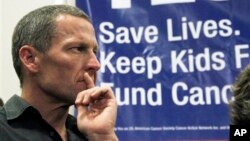 FILE - American cyclist Lance Armstrong in Los Angeles, California, May 2012.