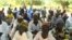 FILE - Parents listen as education officials encourage them to enroll their children school, in Ashigashia, Cameroon, April 15, 2019. (Moki Kindzeka/VOA) 