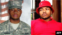  AFP file photo (L) obtained July 8, 2016 shows Dallas sniper Micah X. Johnson. Screenshot (R) taken from his personal website shows Baton Rouge shooter Gavin Long, also known as Cosmo Setepenra. 