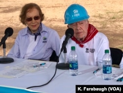 The newly forming neighborhood of 20 homes in Mishawaka, Indiana, is the current focus of Habitat for Humanity’s Jimmy and Rosalynn Carter Work Project. The Carter's spoke to the media at the event.