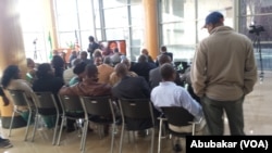 Bukin Bayyana Aniyar Shugaba Goodluck Jonathan Tsayawa takarar a Offishin jakadancin Najeriya, a Washington DC.