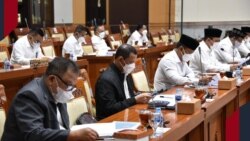 Suasana Rapat Dengar Pendapat (RDP) BNPT bersama komisi tiga DPR RI, Senin (22/3/2021). (Foto: Facebook/BNPT Republik Indonesia)