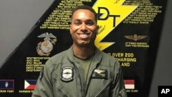 This undated photo made available by the U.S. Marine Corps shows Capt. Jahmar F. Resilard. On Dec. 6, 2018, officials said he was killed in a plane crash off the coast of Japan. 