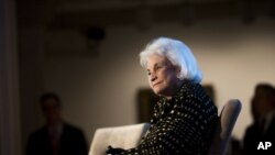 La jueza Sandra Day O'Connor asiste al Foro de Liderazgo Global de Mujeres, en Washington. Foto tomada el 15 de abril de 2015.