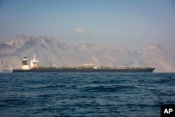 The United States moves to halt the release of the Iranian supertanker Grace 1, Aug. 15, 2019, detained in Gibraltar for breaching EU sanctions on oil shipments to Syria.