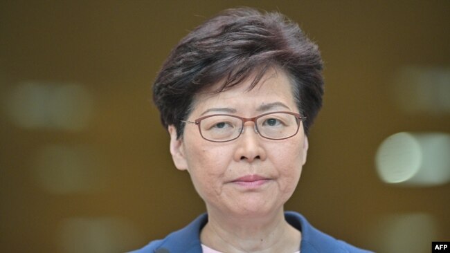 香港特别区行政长官林郑月娥2019年7月9日在香港政府召开记者会