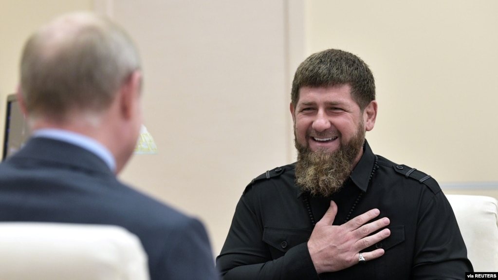 Thủ lĩnh Chechnya Ramzan Kadyrov trong một lần gặp Tổng thống Nga Vladimir Putin, 31/8/2019. 