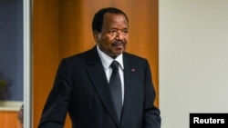 Le président camerounais Paul Biya à l'assemblée nationale de l'ONU à New York, le 22 septembre 2017.