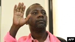 FILE — Self-proclaimed pastor Paul Nthenge Mackenzie appears in the dock at the court in Malindi on May 2, 2023.