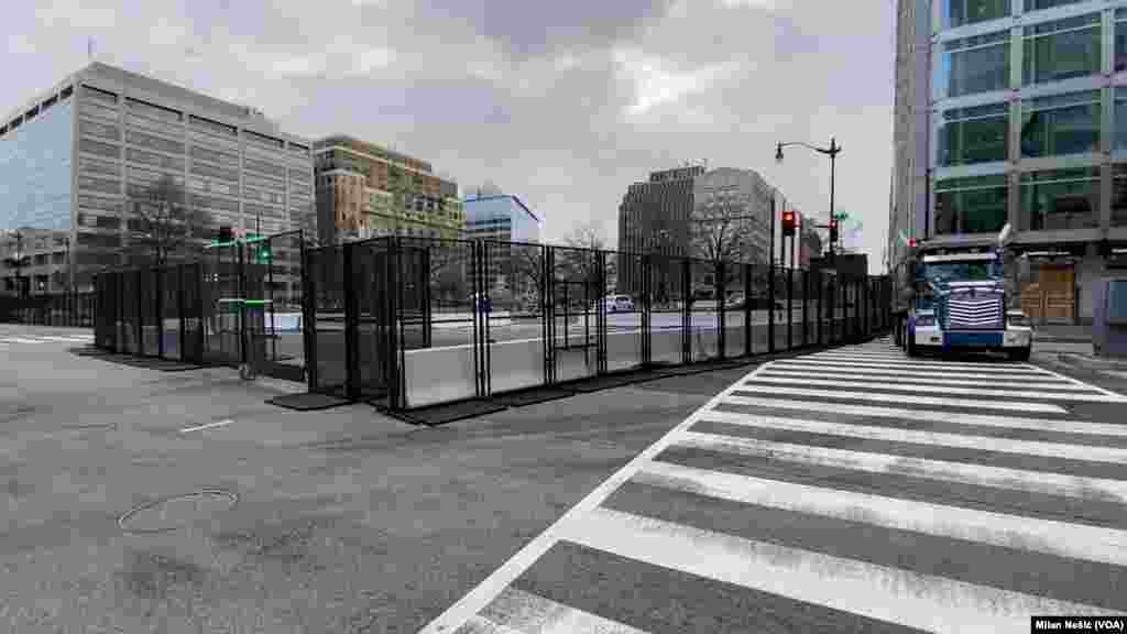 USA, Washington, city center ahead of inauguration