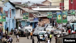 Une rue de Libreville,14 février 2012. 