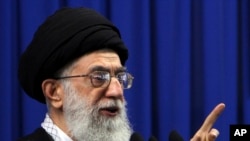 Shugaban addinin kasar Iran kennan, Ayatollah Ali Khamenei. (AP photo/Hasan Sarbakhshian/file)