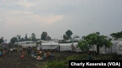 Camp de déplacés de MUGUNGA 3, près de Goma en RDC, le 12 mars 2015.