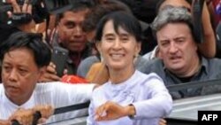 Líder da oposição birmanesa e Nobel da Paz, Aung San Suu Kyi.