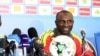 Florent Ibenge, sélectionneur de l'équipe de la RDC, s'est exprimé pendant la conférence de presse d'avant-match, à Oyem, au Gabon, le 15 janvier 2017.