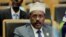 FILE - Somalia's President Mohamed Abdullahi Mohamed, pictured in Addis Ababa in January 2018, has called for the lifting of U.N. sanctions against Eritrea.