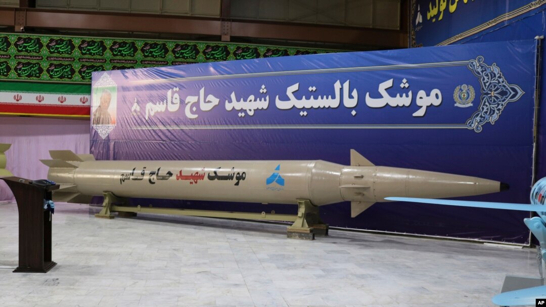 Rudal "Martir Hajj Qassem" di lokasi yang dirahasiakan di Iran, ditampilkan di situs Kementerian Pertahanan Iran, Kamis, 20 Agustus 2020. (Foto: Kementerian Pertahanan Iran/ AFP)