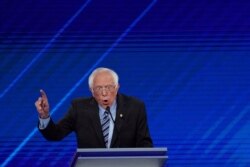 FILE - Sen. Bernie Sanders, I-Vt., answers a question, Sept. 12, 2019, during a Democratic presidential candidates' debate in Houston.