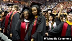 University of Maryland students on graduation day. 