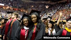 University of Maryland students on graduation day. 