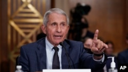 Top infectious disease expert Dr. Anthony Fauci responds to accusations by Sen. Rand Paul, R-Ky., as he testifies before the Senate Health, Education, Labor, and Pensions Committee, on Capitol Hill in Washington, July 20, 2021. 