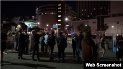 维吾尔人团体在纽约中领馆门前抗议。(2019年9月17日)