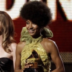 Esperanza Spalding accepts the Grammy for best new artist