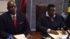 ZACC Chairperson Justice Loice Matanda Moyo (right) with an unidentified ZACC official in Harare.