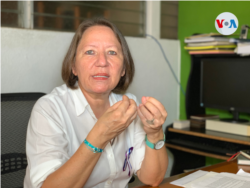 María Teresa Blandón, directora de la oenegé La Corriente. Foto de Houston Castillo, VOA.