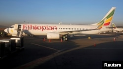 عکس آرشیف: طیارۀ خط هوایی اتیوپیا از نوع بوینگ ۷۳۷ بود