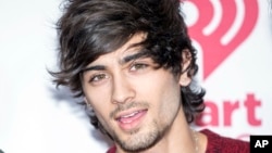 Personil One Direction Zayn Malik pada ajang iHeart Radio Music Festival, di Las Vegas, AS September lalu.