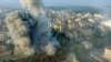 This image posted online by the Ahrar al-Sham militant group purports to show a blast in a neighborhood of Aleppo, Syria. Syrian government forces launched a counteroffensive Oct. 29, 2016, under the cover of airstrikes to regain control of the city.