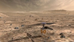 NASA's Mars Helicopter, a small, autonomous rotorcraft, which will travel with the agency's Mars 2020 rover, scheduled to launch in July 2020, is shown in this artist's rendering.