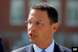 Pennsylvania Attorney General Josh Shapiro at a news conference July 24, 2017. Shapiro sued to stop the Trump administration from undermining women's access to free birth control.