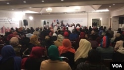 Members of the Somali-Canadian community discuss the issue of gang violence at a recent town hall meeting hosted by VOA's Somali Service, in Toronto, Canada.