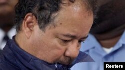 Ariel Castro appears in court for his initial appearance in Cleveland, Ohio, May 9, 2013. 