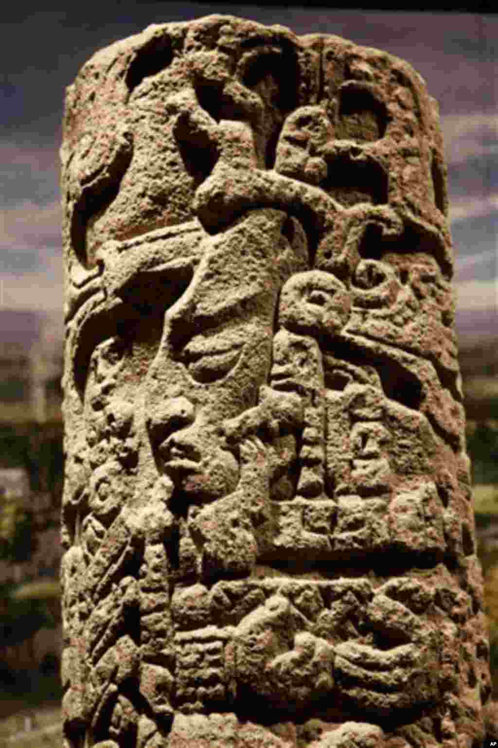 Figurilla de jade del dios maya del maíz.