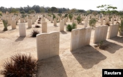 General view of the El Alamein war cemetery in Egypt, Oct. 20, 2018.