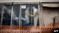 Le centre de traitement Ebola de Butembo le 9 mars 2019.