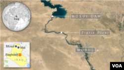 Ảnh chụp từ vệ tinh địa điểm Đập Mosul ở Iraq