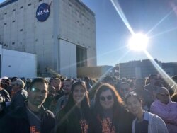 Marko Djuliarso (kiri) dan kolega dalam sebuah acara di Fasilitas Perakitan Michoud NASA di New Orleans negara bagian Louisiana. (Foto: Marko Djuliarso)