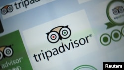 资料照：美国旅游资讯应用程序猫途鹰TripAdvisor标志