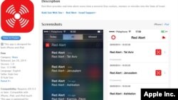 Aplikasi ponsel Red Alert memberitahu warga Israel tentang serangan roket. 
